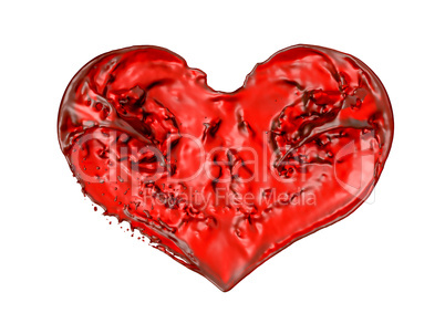 Romance and Love: Red liquid heart