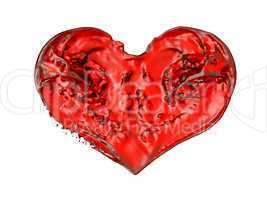 Romance and Love: Red liquid heart