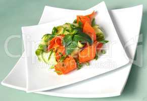 Zucchini salad with carrots