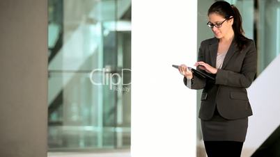 Businesswoman with Wireless Tablet