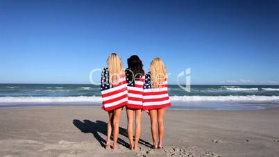 Frauen mit Stars and Stripes