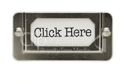 Click Here File Drawer Label