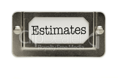 Estimates File Drawer Label