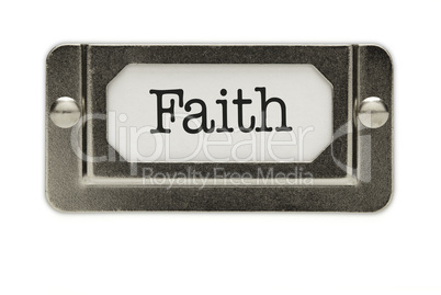 Faith File Drawer Label