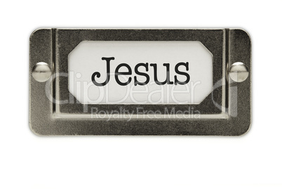 Jesus File Drawer Label