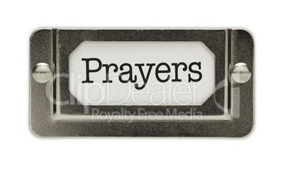 Prayers File Drawer Label