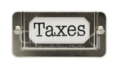 Taxes File Drawer Label