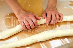 Preparing rolled pastry