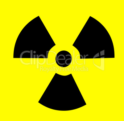 Atomenergie Symbol gelb schwarz