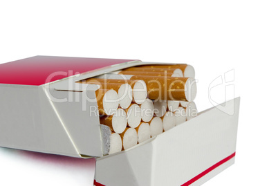 Open pack of cigarettes