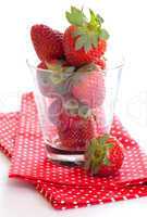 Erdbeeren im Glas / strawberries in a glass