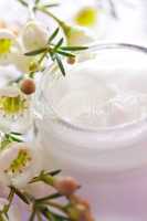 Pflegecreme / face cream in a jar