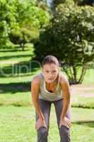 Sporty woman in the park