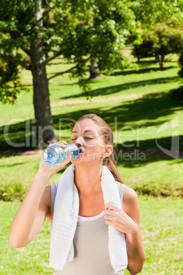 Sporty woman in the park