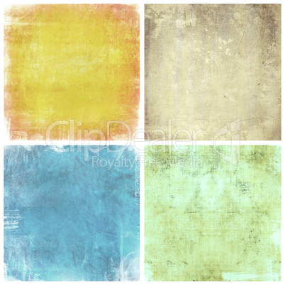 set of grunge backgrounds with space for text or image