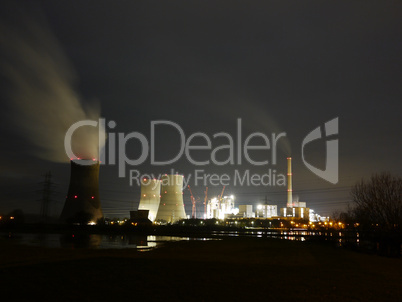 Nuclear Plant Hamm - Germany - by Night