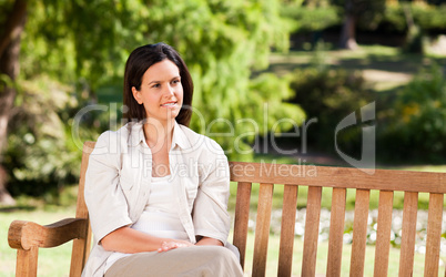 Young woman on the bench