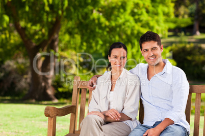 Lovers on the bench