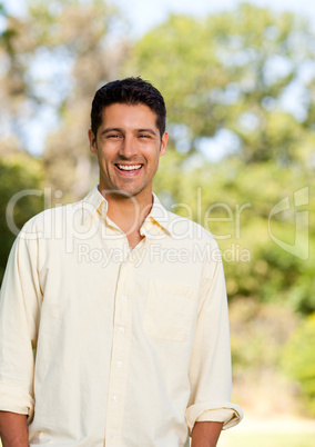 Handsome man in the park