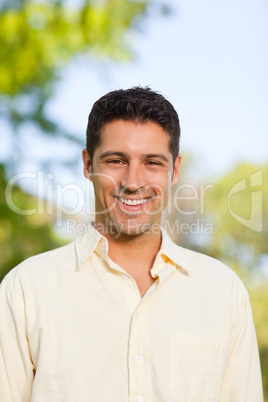 Handsome man in the park