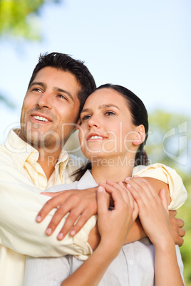 Happy couple in the park