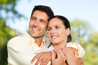 Happy couple in the park