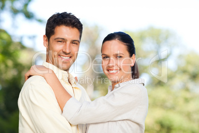 Lovely couple in the park