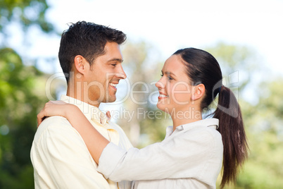 Lovely couple in the park