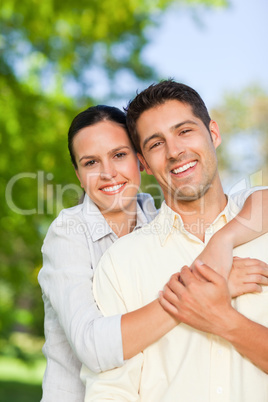 Lovely couple in the park