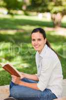 Woman reading in the park