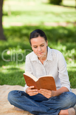 Woman reading in the park