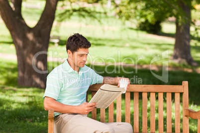 Man reading the newspaper