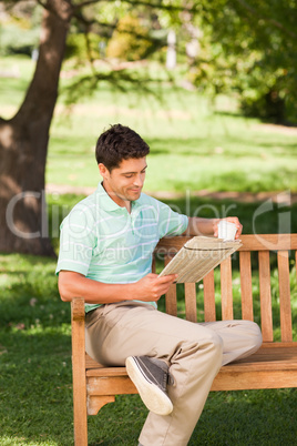 Man reading the newspaper