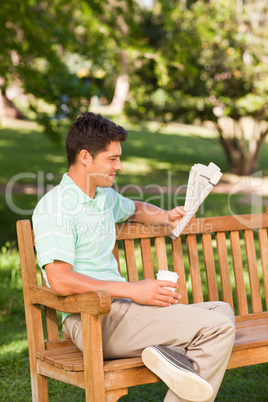 Man reading the newspaper