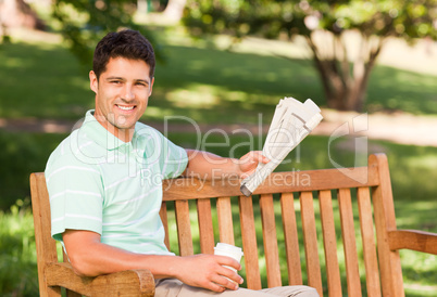 Man with a paper Man with a paper