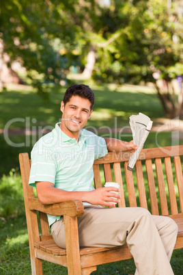 Man with a  paper