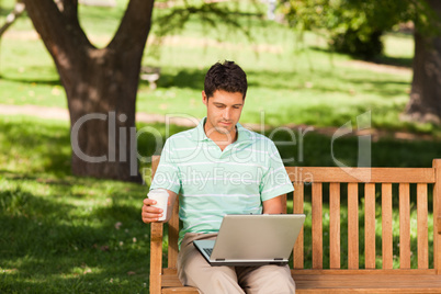 Man working on his laptop