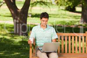 Man working on his laptop