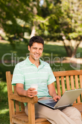 Man working on his laptop