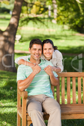 Woman huging her boyfriend