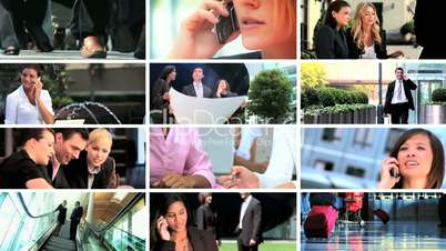 Montage of Business People & Technology