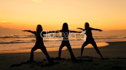 Yoga Girls at Sunrise