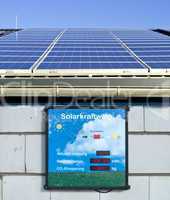 Solaranlage mit Leistungsanzeige