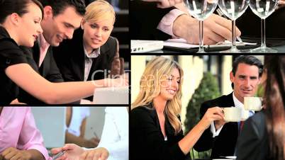 Montage of People in Business Situations