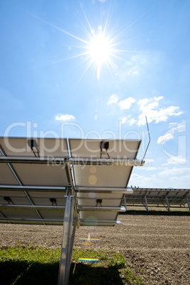 Solar Panel with Lens Flares