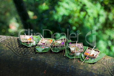 Traditional balinese offerings