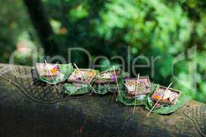 Traditional balinese offerings