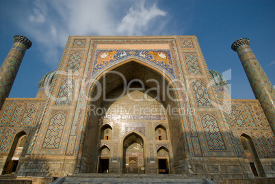 Minarets of Registan, Samarkand, Uzbekistan