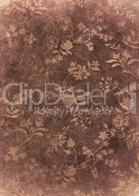 grunge floral background with space for text or image