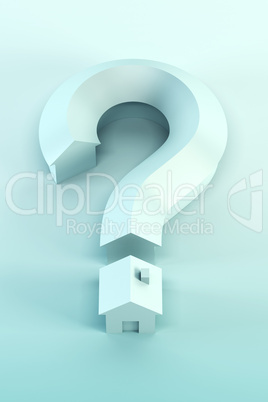 Question mark isolated 3d render